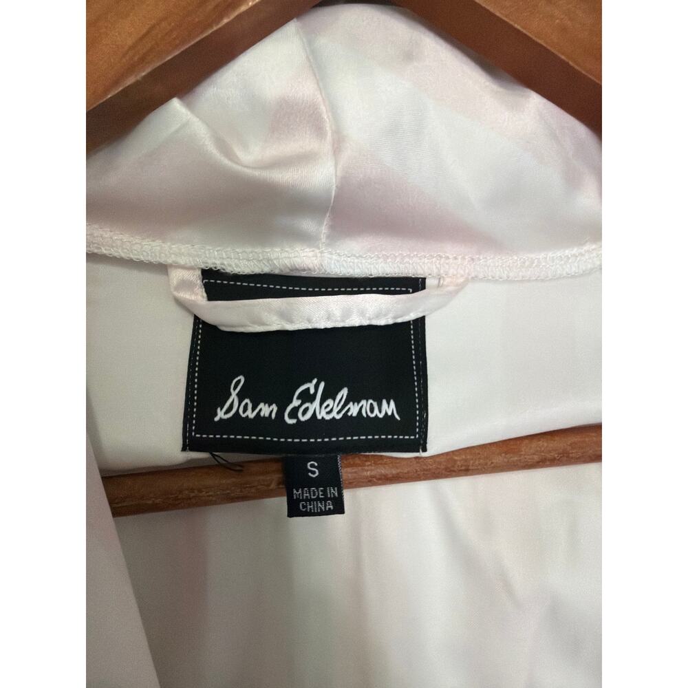 Sam Edelman Small Pink White Stripe Smoking Jacket Belted NWT‎ - Picture 5 of 7